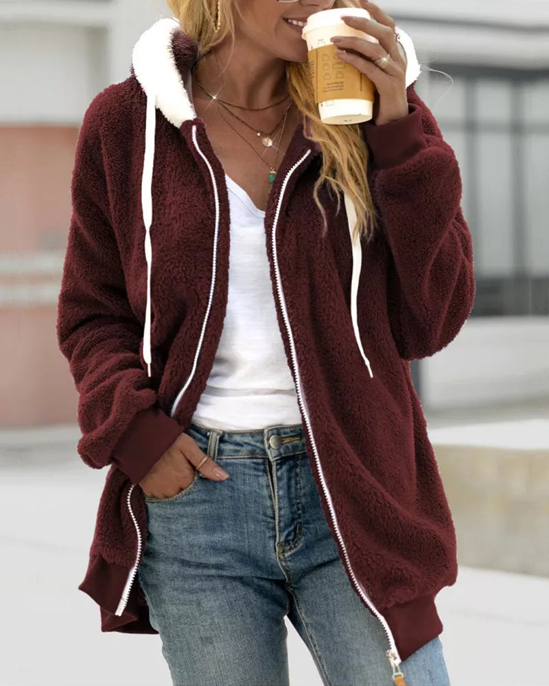 Berg-Feldt | Sweat à capuche en polaire zippé pour femme