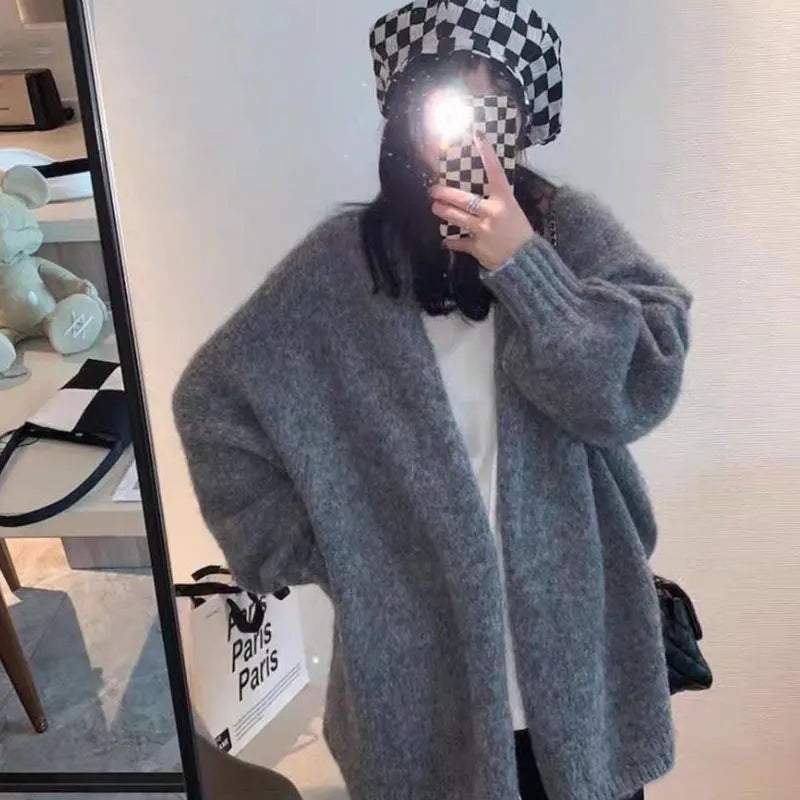 Berg-Feldt | oversized Strickjacke mit Knopfverschluss