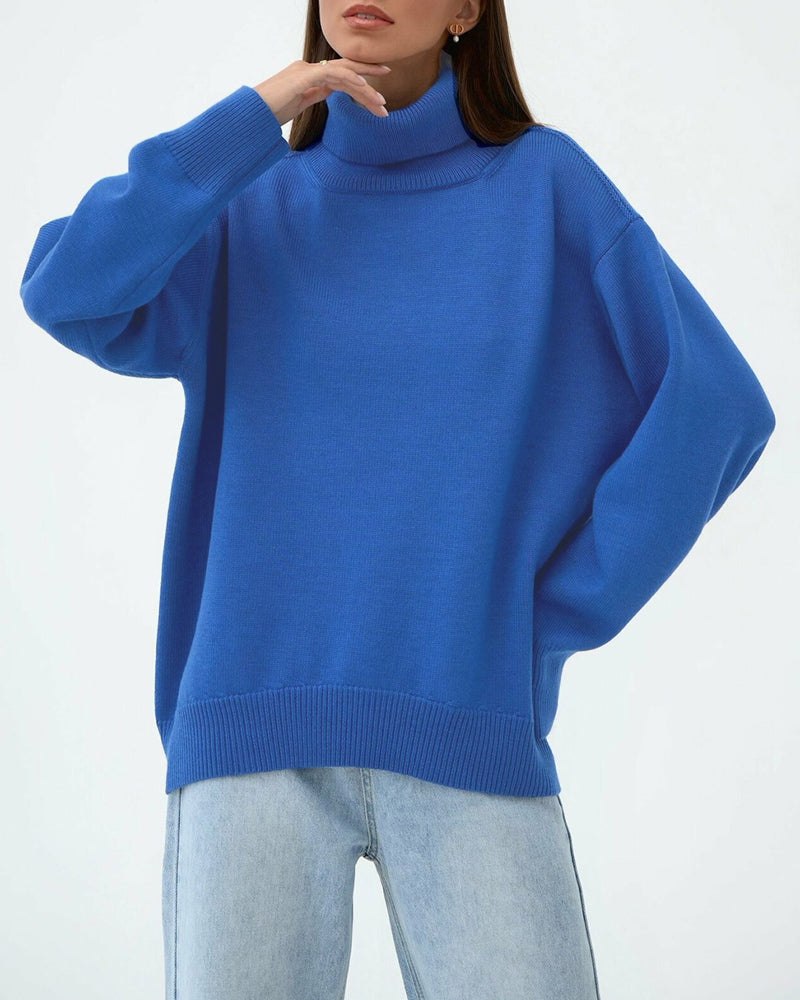 Berg-Feldt | Eleganter Oversized Damen Rollkragenpullover Aus Baumwolle