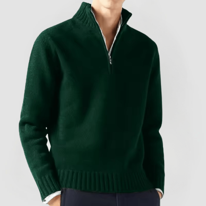 VENHUES Pull en maille zippé