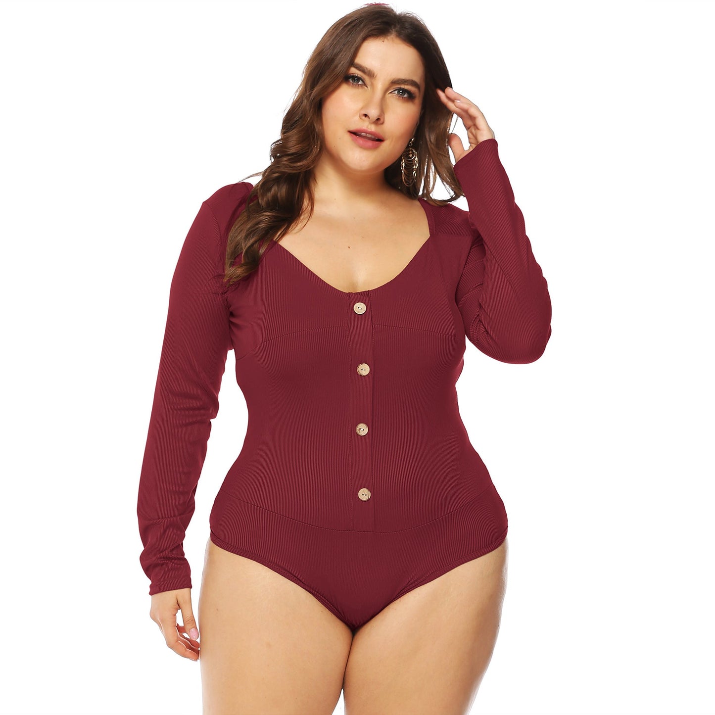 Women's Long-Sleeve Button-Down Bodysuit berg-feldt