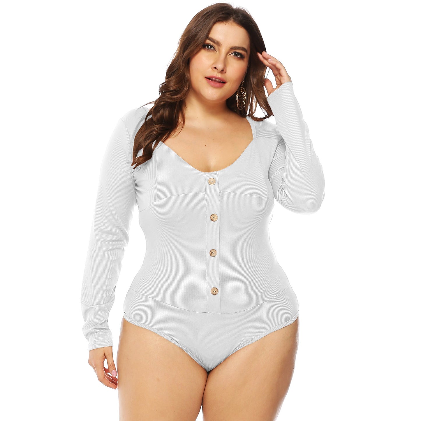 Women's Long-Sleeve Button-Down Bodysuit berg-feldt