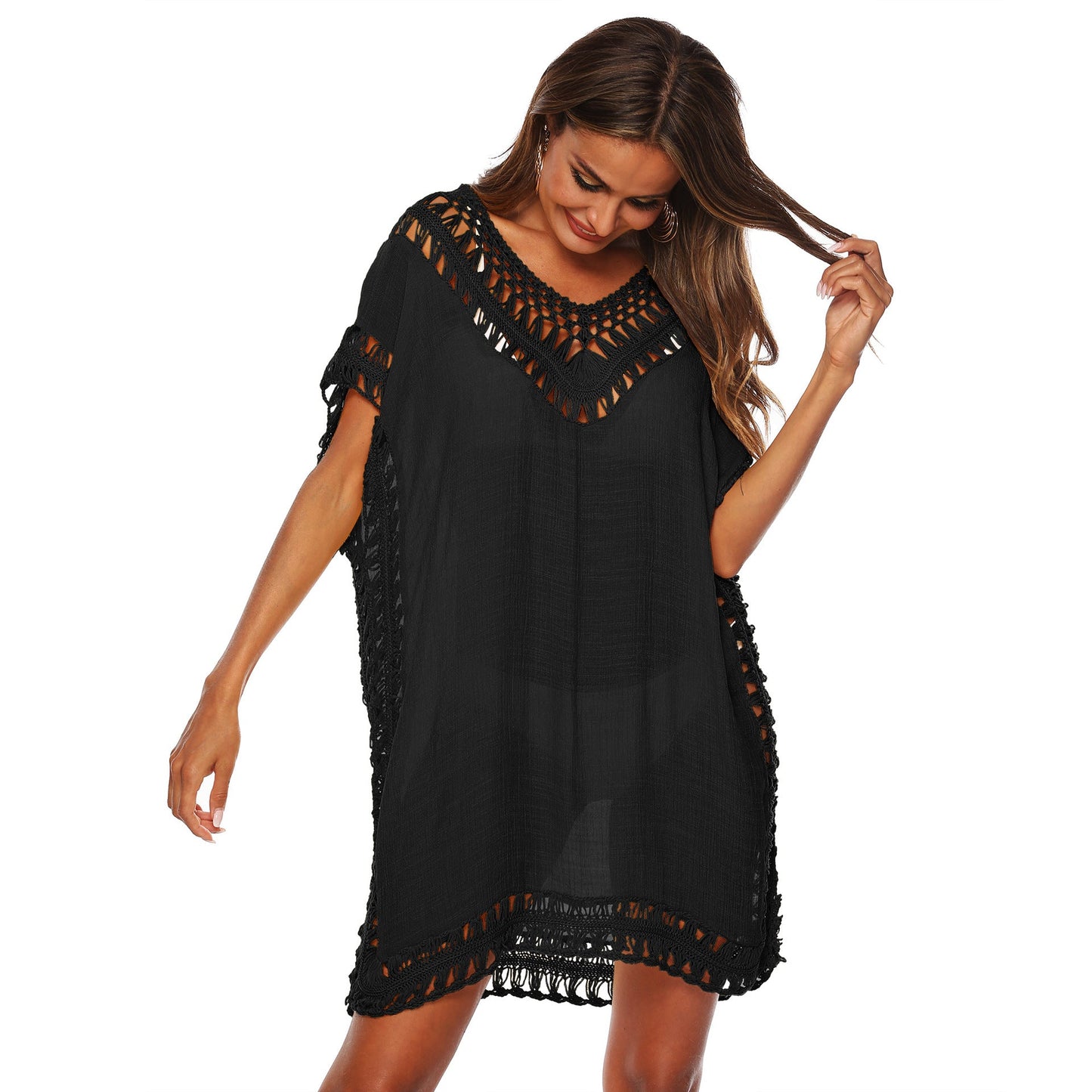 Women's Crochet Lace Beach Tunic Cover-Up berg-feldt