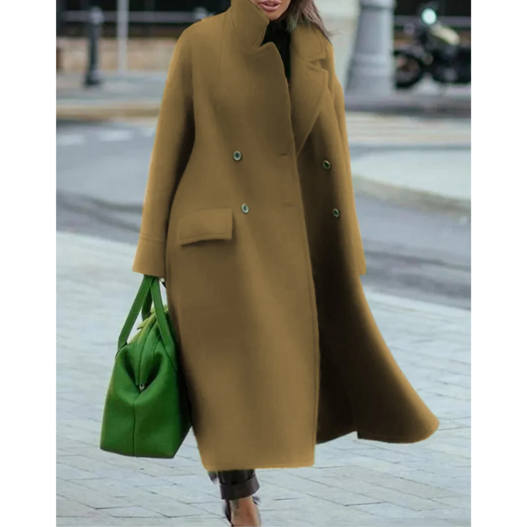 Berg-Feldt | Long Manteau à Double Boutonnage Chaud et Élégant pour Femme