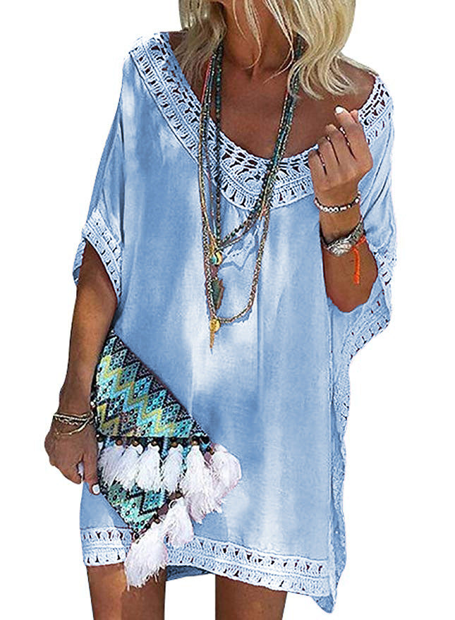 Women's Crochet Lace Beach Tunic Cover-Up berg-feldt