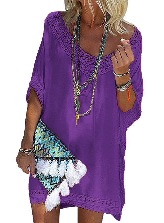 Women's Crochet Lace Beach Tunic Cover-Up berg-feldt