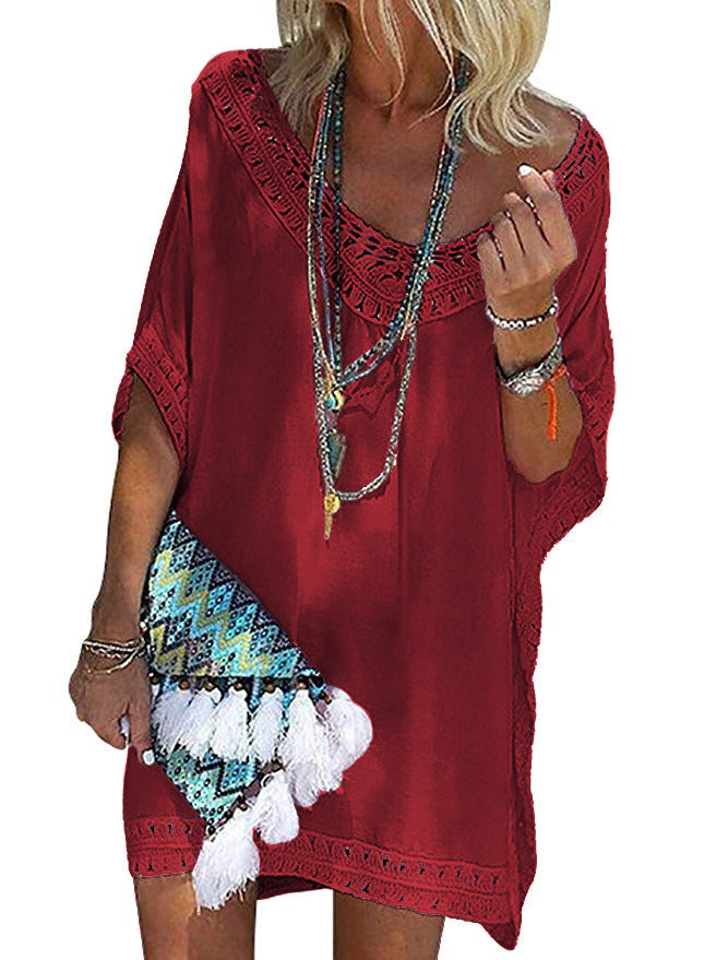 Women's Crochet Lace Beach Tunic Cover-Up berg-feldt
