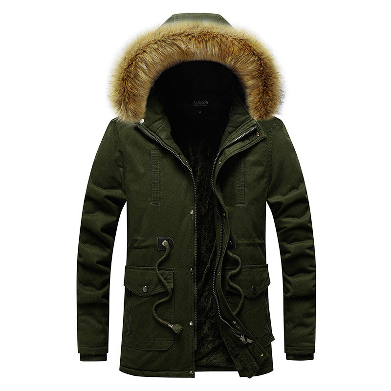 Herren modische Bomberjacke mit weichem Teddyfellkragen Aliams