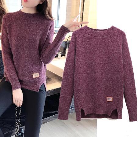 Damen élégant pull en maille avec tissu texturé Berg-Feldt