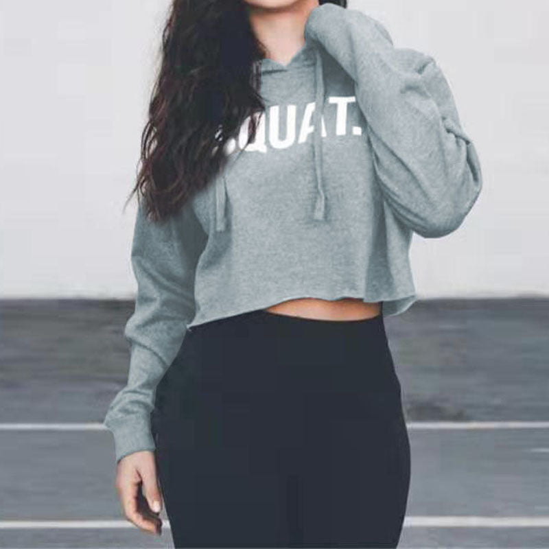 Women's Cropped Activewear Hoodie by berg-feldt