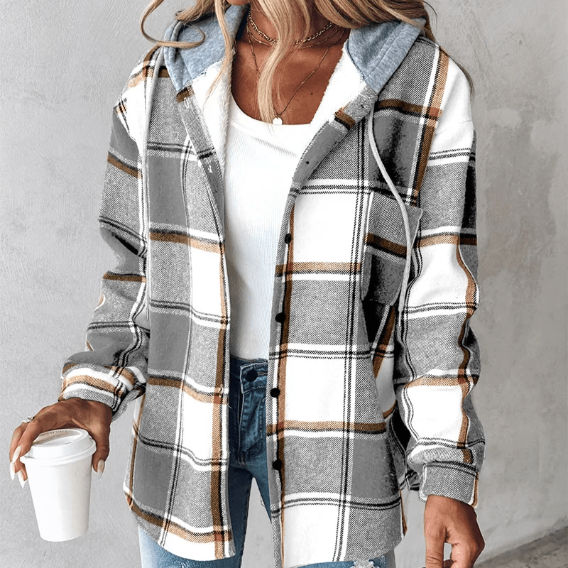 Berg-Feldt | Gestreifte Kapuzenstrickjacke