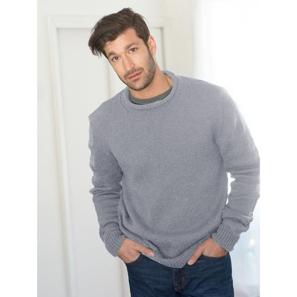 Pull en grosse maille ras du cou avec motif texturé Berg-Feldt pour homme