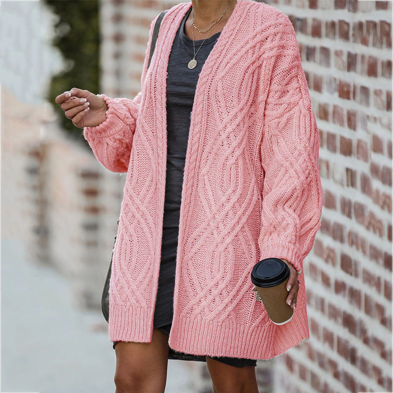 Cardigan en grosse maille pour femme avec élégant motif torsadé et coupe décontractée Berg-Feldt