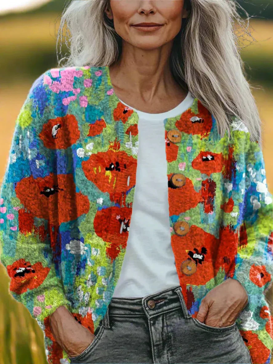 Berg-Feldt | Stylische Patchwork-Strickjacke für Damen