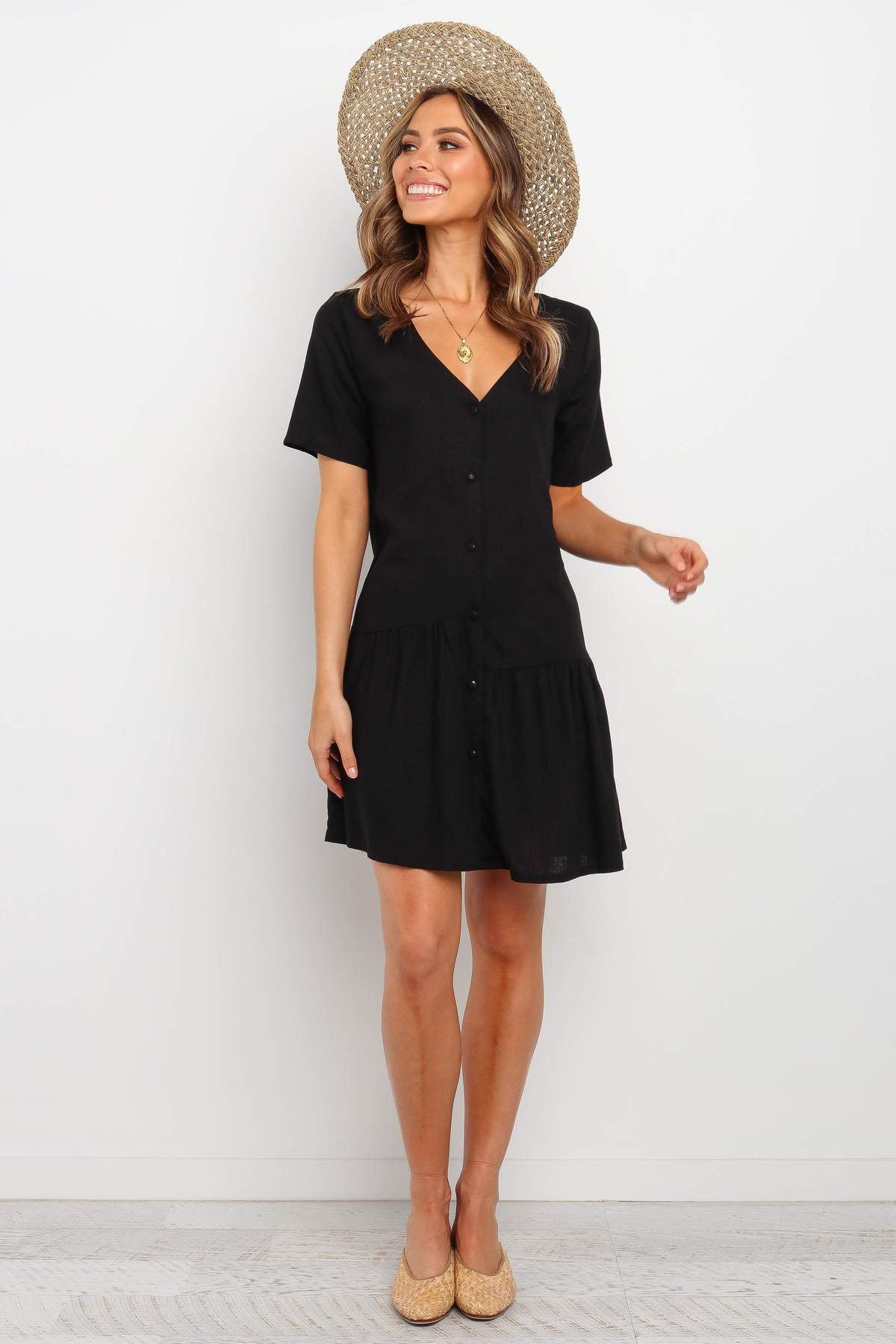 Women's Button-Up A-Line Shirt Dress berg-feldt