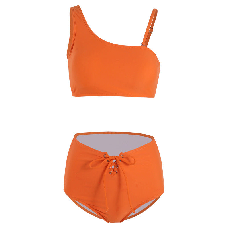 Asymmetrischer Damen Bikini mit hohem Bund und One-Shoulder-Design von berg-feldt