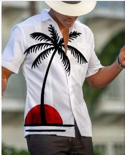 Fudus Chemise d'été 3D à imprimé floral