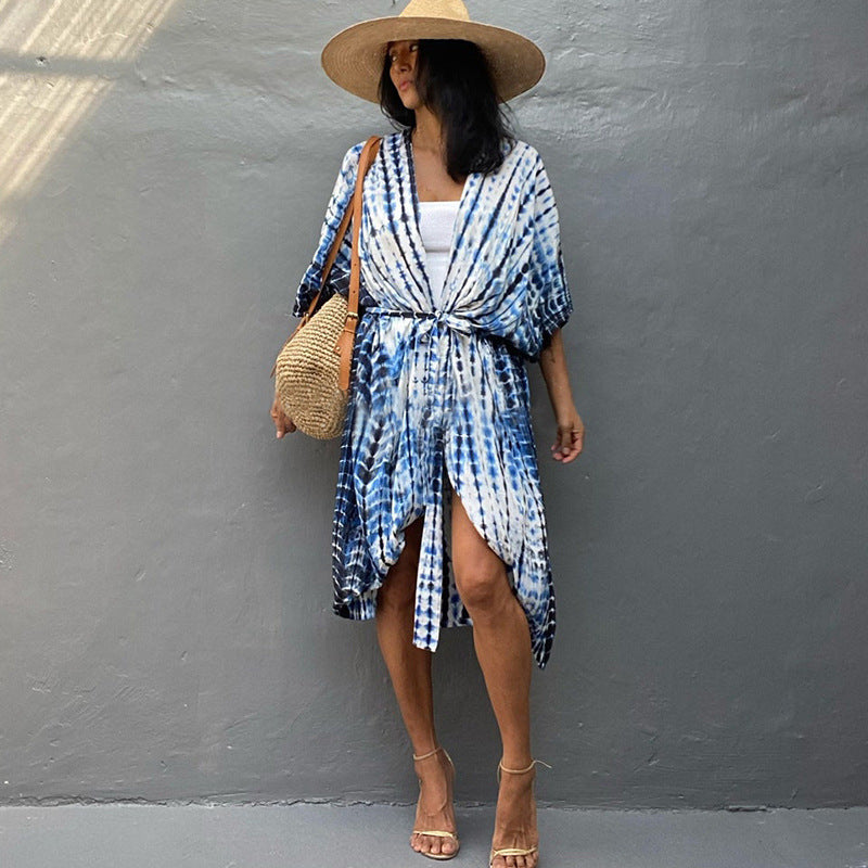 Berg-Feldt | Glamouröse Sonnenschutz Resort Strandkleid Cover Up
