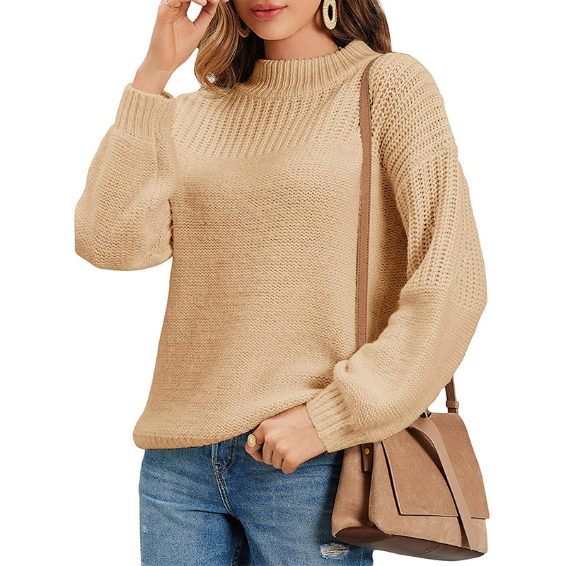 Pull en maille aérée à col roulé mi-haut pour femme Berg-Feldt
