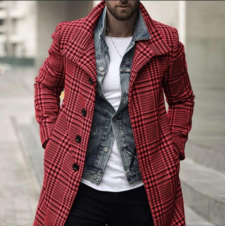 Manteau à carreaux élégant pour homme avec détails modernes Berg-Feldt