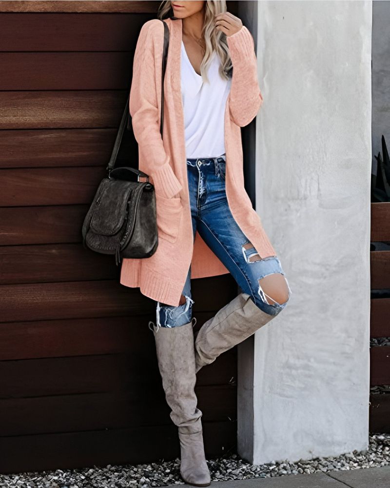 Berg-Feldt | Lässiger Strick-Cardigan mit Taschen