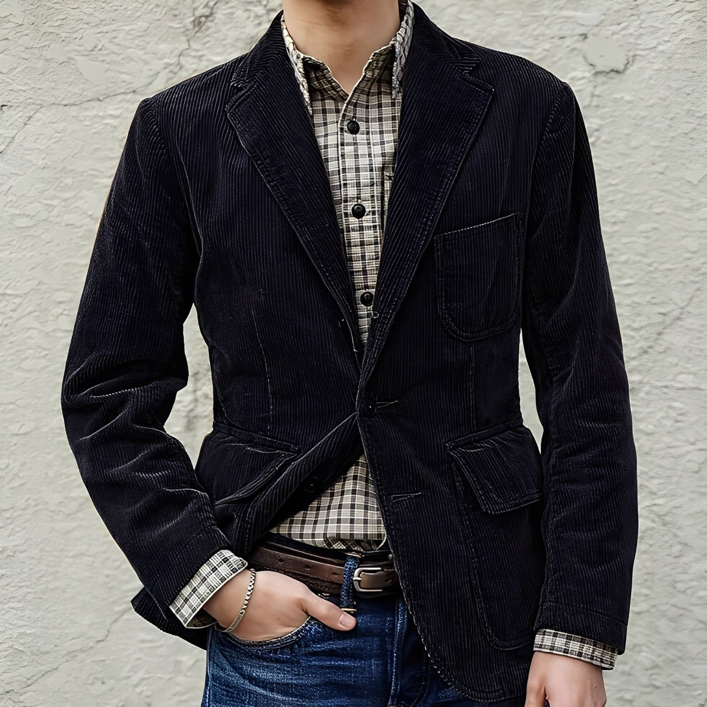 Berg-Feldt | Legere Wolljacke mit Taschen für Herren