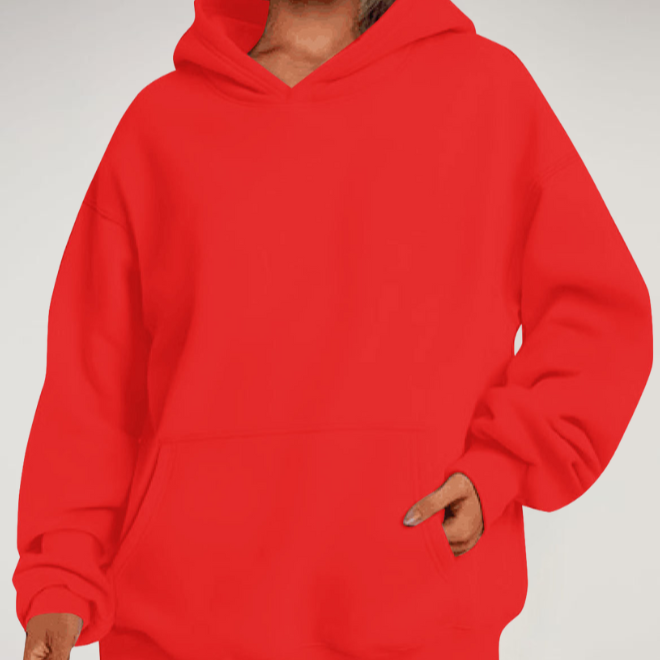 Grand sweat-shirt à capuche à manches longues avec poches de Fudus
