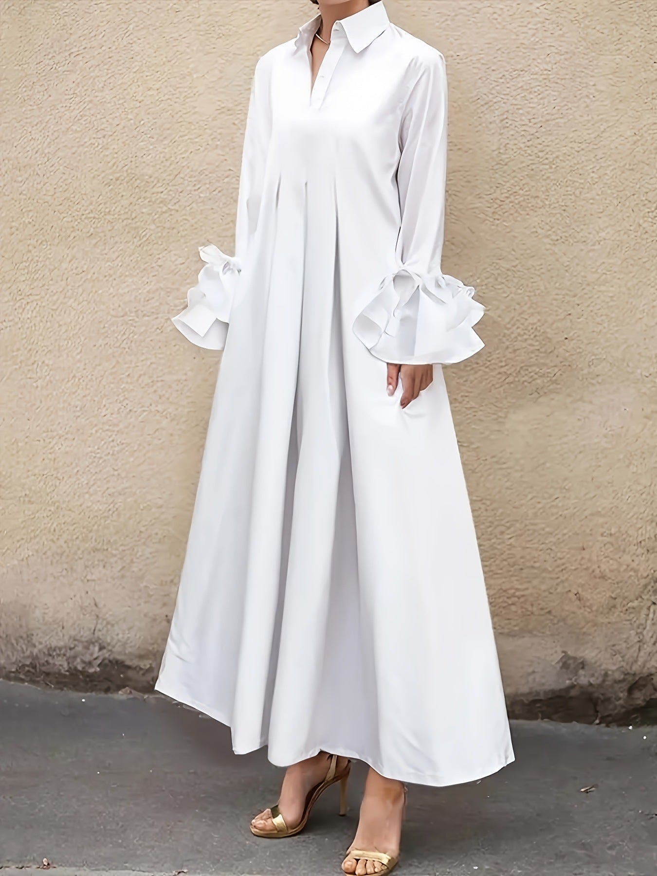Damen Lange Hemdblusenkleid Berg-Feldt