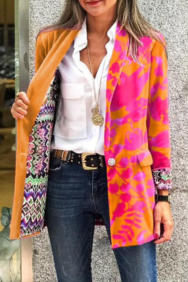 Berg-Feldt | Für Eternity Wende Retro Druck Blazer