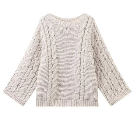 Berg-Feldt | Grobstrick Großer Pullover mit hohem Kragen