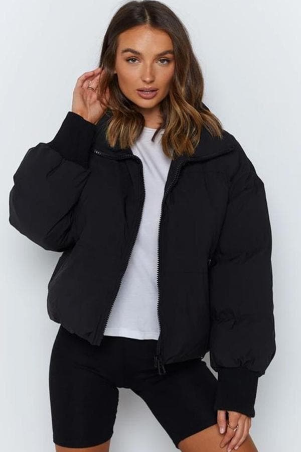 Berg-Feldt | Pufferjacke - Gestepptes Design - Oversized Fit - Hoher Kragen - Gepolstert und Warm