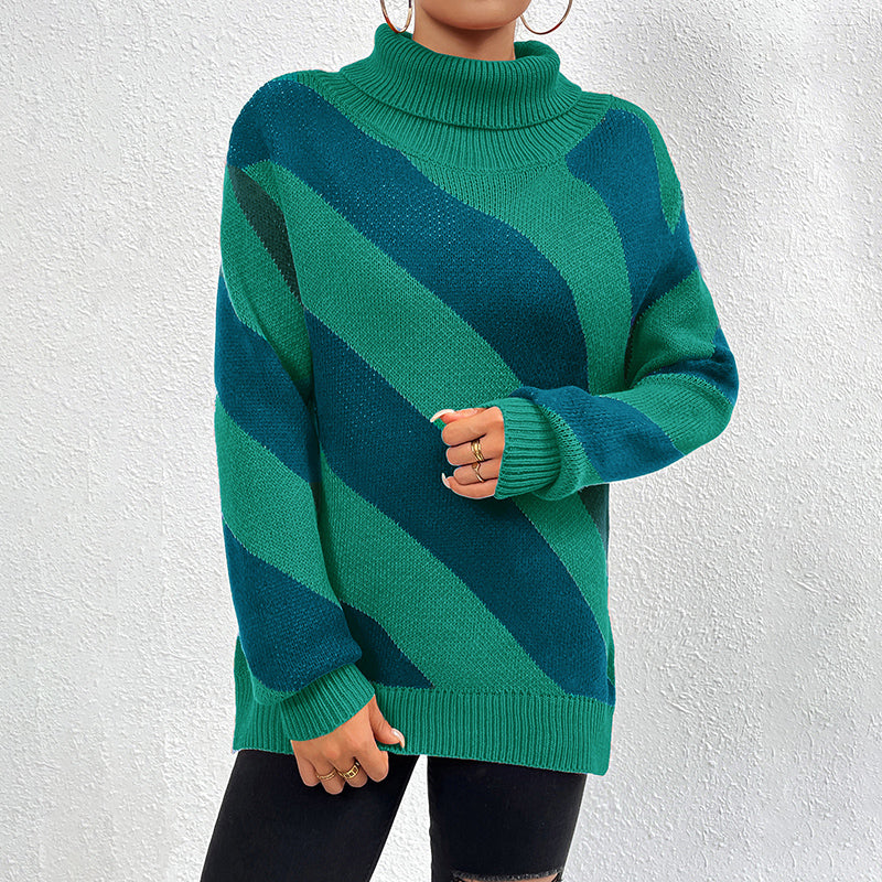 Berg-Feldt | Gestreifter Strickpullover Mit Lässigem Design