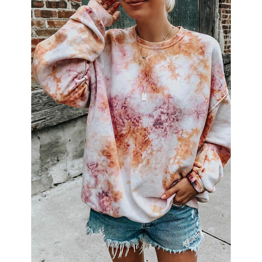 Sweat-shirt décontracté pour femme avec motif tie-dye coloré Berg-Feldt