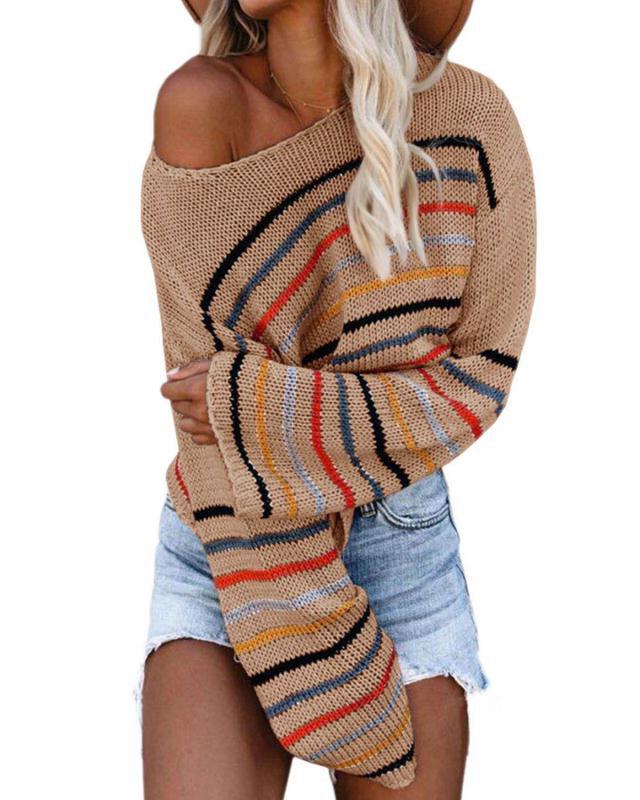 Pull tricoté à rayures tendance pour femme Berg-Feldt