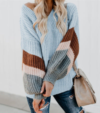 Moderner Damen-Strickpullover mit Farbblock-Design von berg-feldt