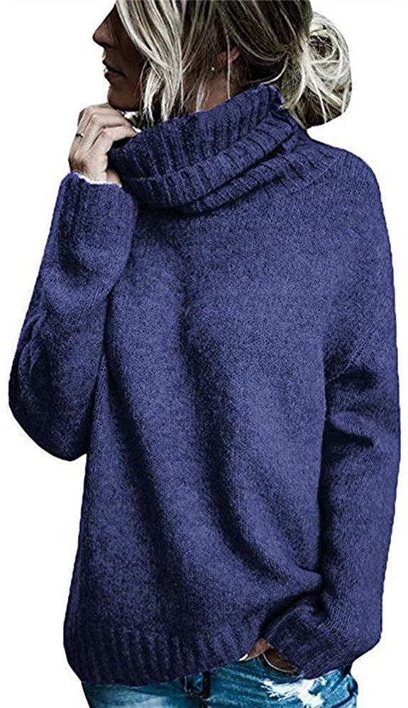 Pull en grosse maille pour femme, col montant et coupe décontractée Berg-Feldt