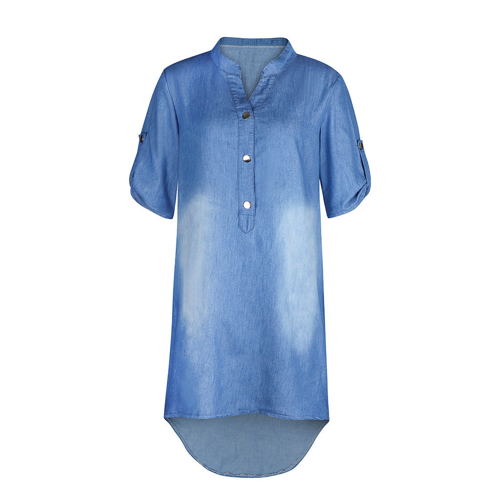 Robe tunique en jean pour femme Berg-feldt, coupe décontractée