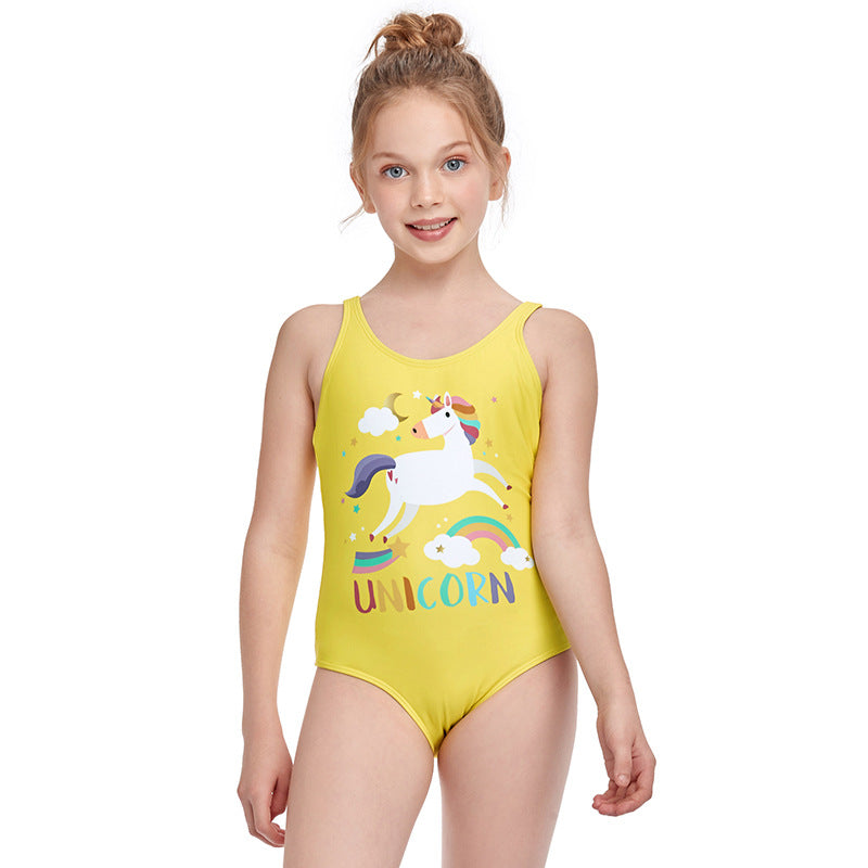 Badeanzug für Mädchen mit Einhorn-Motiv und bequemem Schnitt von berg-feldt