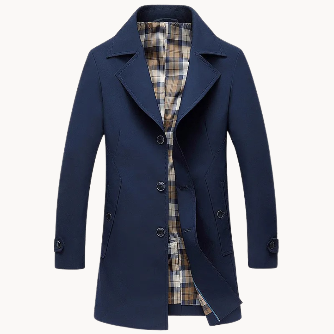 Berg-Feldt | nachhaltiger winddichter Herren-Trenchcoat mit Design