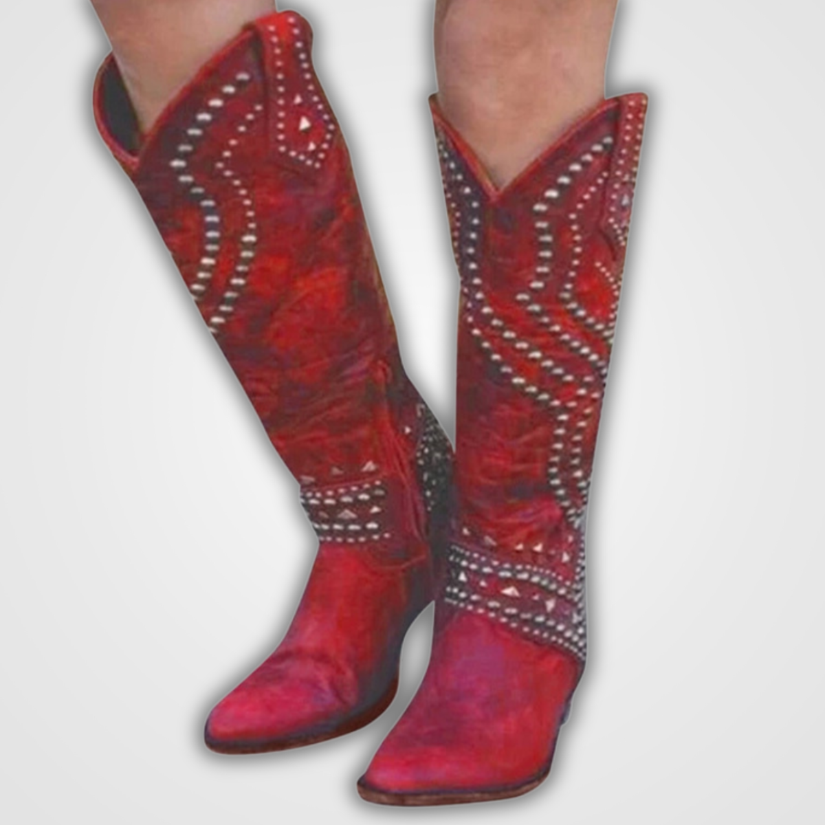 Berg-Feldt | Lange Stiefel mit Nieten-Design