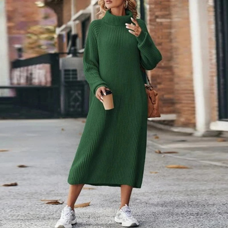 Berg-Feldt | Robe pull longue confortable pour femme avec col