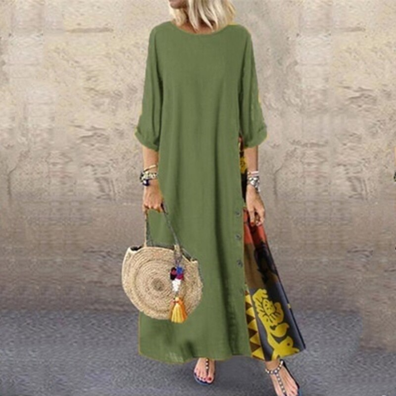 Robe d'été en coton et lin - Cher