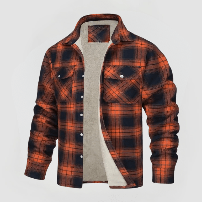 Fleecejacke mit Karomuster von Lutz