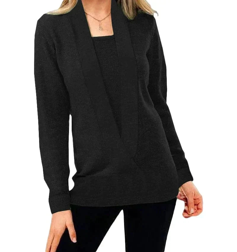 Edler Wickelpullover für Damen