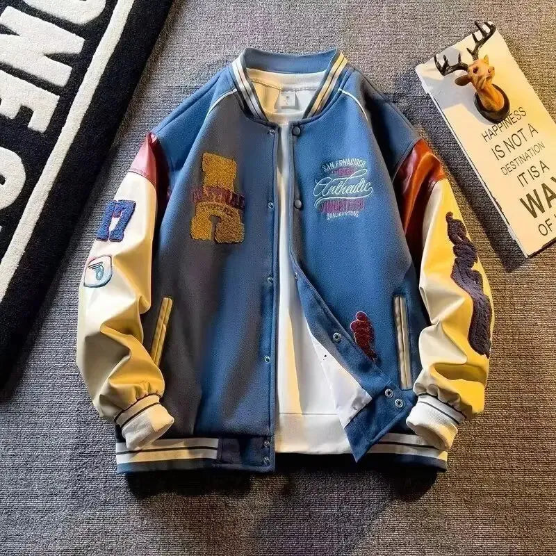 Charlie Herrenjacke: Wollmantel mit Stickerei