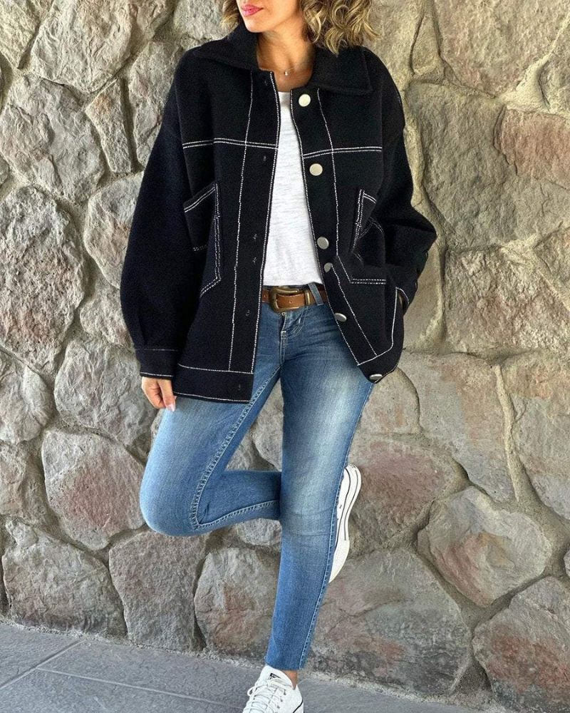 Berg-Feldt | Stilvolle Jacke mit Kontrastierenden Revers