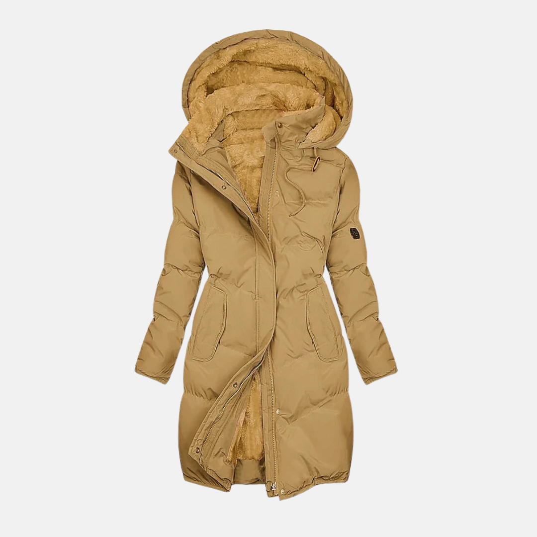 Berg-Feldt | Lange Pufferjacke - Wasserabweisend - Gefüttert - Verstellbare Taille - Kapuze mit Futter