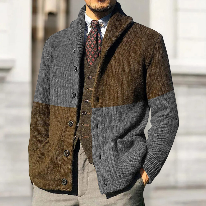 Dicke Strickjacke HOLGER mit Knöpfen
