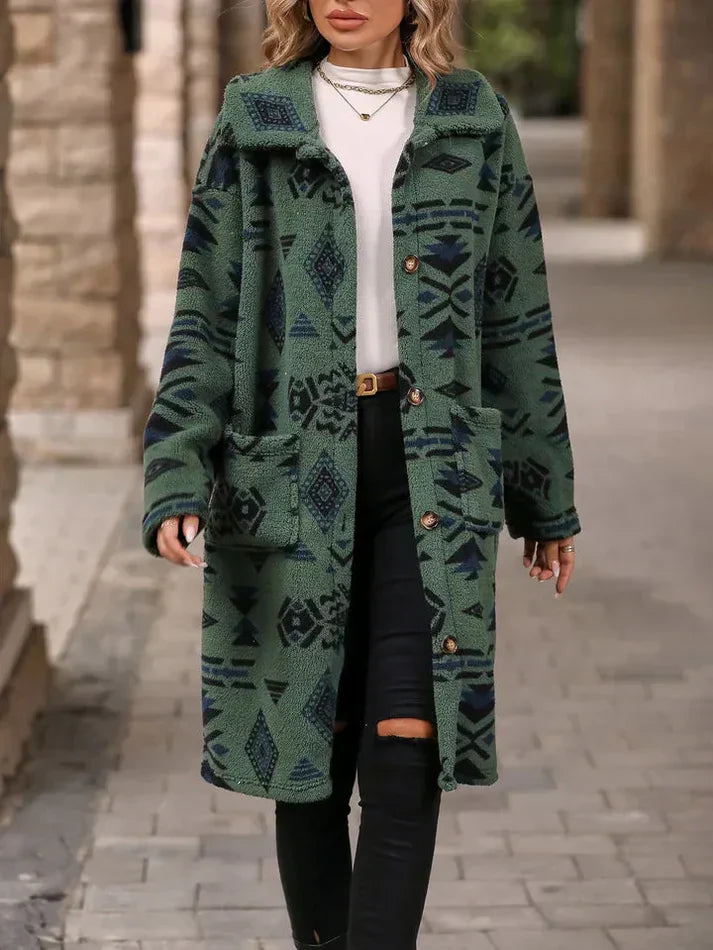 Berg-Feldt | Manteau d'hiver avec imprimé élégant pour les jours froids
