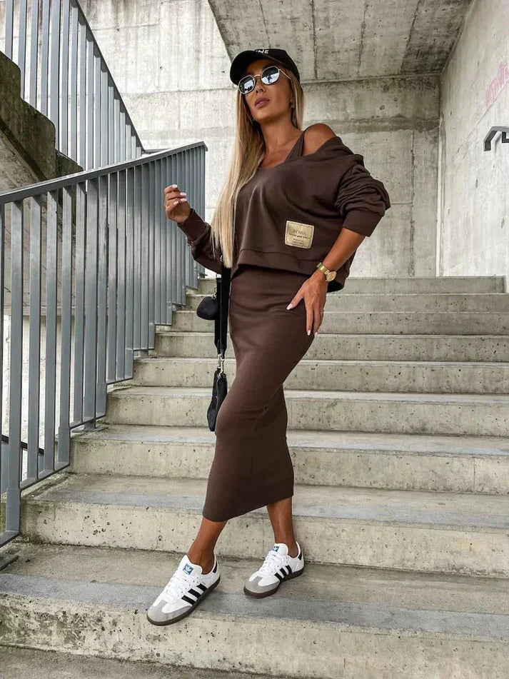 Anita Kleid- und Sweatshirt-Set
